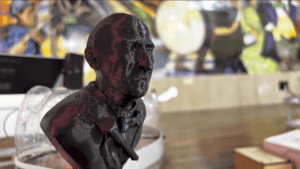 Mascaron de Proa del Robot del Riachuelo con JoaquIn Fargas y G/MZ